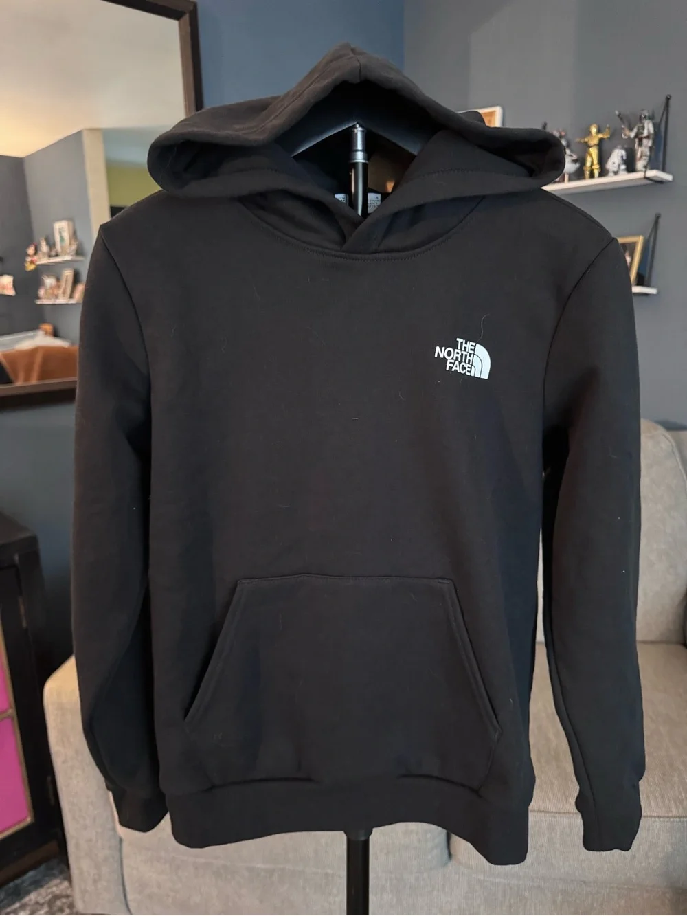 The North Face Black Pullover with White Logo